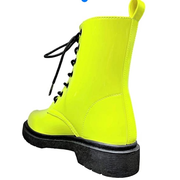 Ankle High Lace Up Rubber Sole Block Heel Booties - Picture 2 of 6